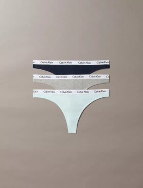 Carousel Cotton Stretch Rib 3-Pack Thong