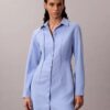 Casual Twill Mini Shirt Dress