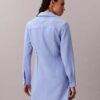Casual Twill Mini Shirt Dress