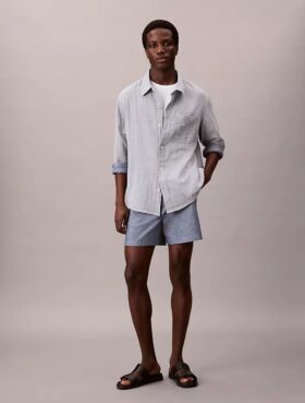 Chambray Pull-On Shorts