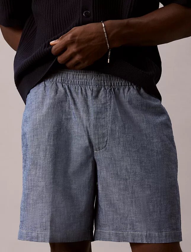 Chambray Pull-On Shorts Chambray Pull-On Shorts