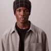 Check Jacquard Beanie