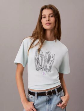Cityscape Graphic Crewneck Tee