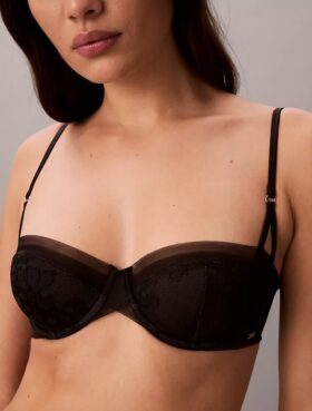 Ck Black Bridal Lightly Lined Balconette Bra