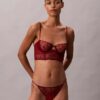 Ck Black Floral Lace Bikini