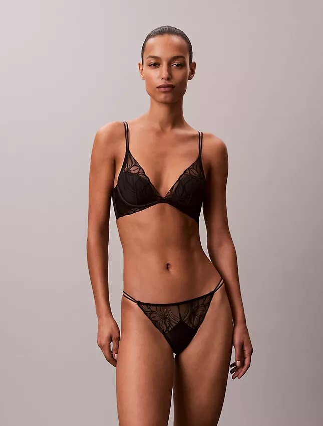 Ck Black Floral Lace Bikini Ck Black Floral Lace Bikini