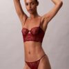 Ck Black Floral Lace Bikini