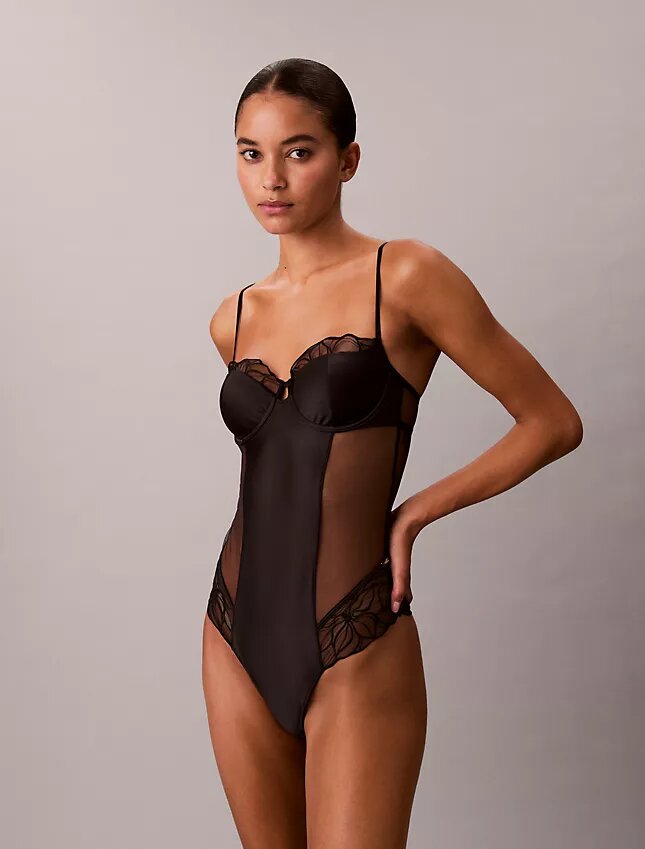 Ck Black Floral Lace Bodysuit Ck Black Floral Lace Bodysuit