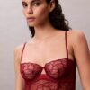 Ck Black Floral Lace Unlined Balconette Bra Ck Black Floral Lace Unlined Balconette Bra