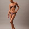Ck Black Floral Lace Unlined Balconette Bra