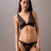 Ck Black Geo Lace Bikini
