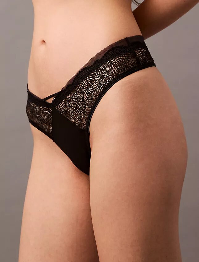Ck Black Geo Lace Thong Ck Black Geo Lace Thong