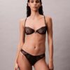 Ck Black Geo Lace Unlined Balconette Bra Ck Black Geo Lace Unlined Balconette Bra
