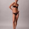 Ck Black Geo Lace Unlined Balconette Bra