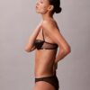 Ck Black Geo Lace Unlined Balconette Bra