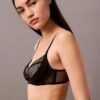 Ck Black Geo Lace Unlined Plunge Bra Ck Black Geo Lace Unlined Plunge Bra