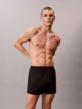 Ck Black Lounge Slim Knit Boxer