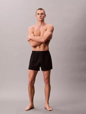 Ck Black Lounge Slim Knit Boxer