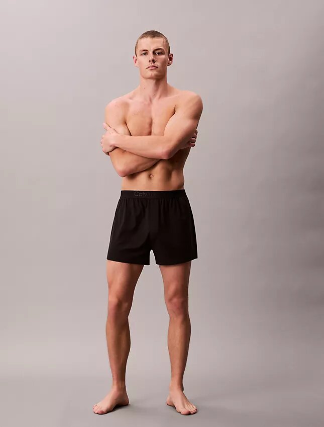 Ck Black Lounge Slim Knit Boxer Ck Black Lounge Slim Knit Boxer