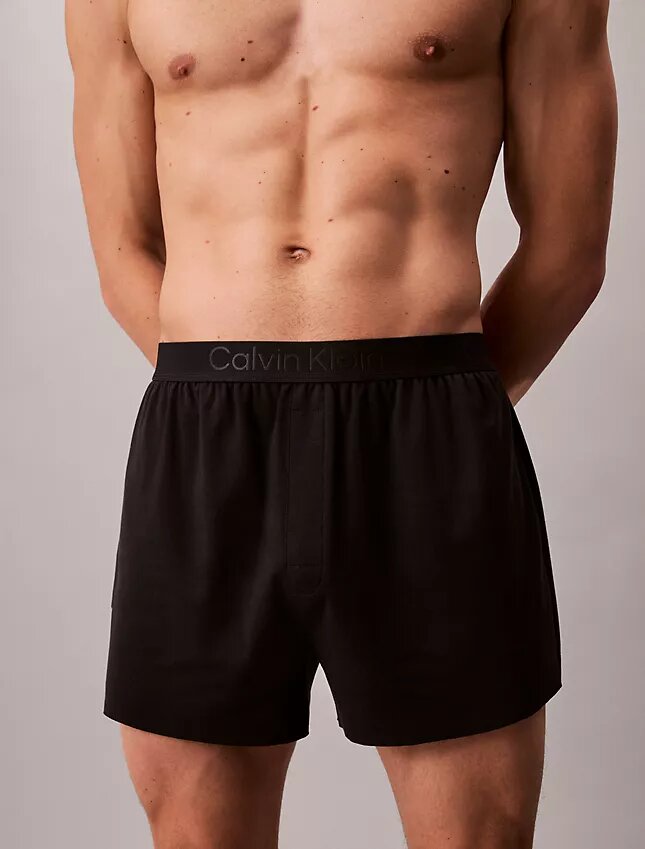 Ck Black Lounge Slim Knit Boxer Ck Black Lounge Slim Knit Boxer