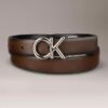 Ck Logo Plaque Reversible Dress Belt Ck Logo Plaque Reversible Dress Belt
