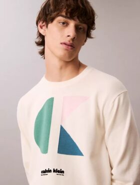 Colorblock Logo Graphic Classic Sweater