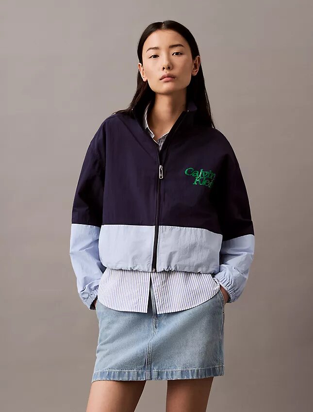 Colorblock Nylon Zip Jacket Colorblock Nylon Zip Jacket