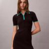 Colorblock Trim Midi Dress
