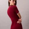Colorblock Trim Midi Dress