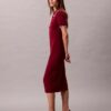 Colorblock Trim Midi Dress