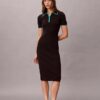 Colorblock Trim Midi Dress