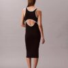 Colorblock Trim Sleeveless Dress
