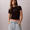 Contour Rib Logo Cropped Tee Contour Rib Logo Cropped Tee