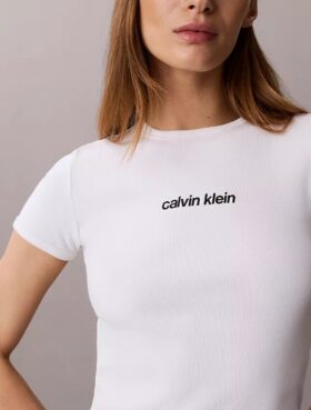 Contour Rib Logo Cropped Tee