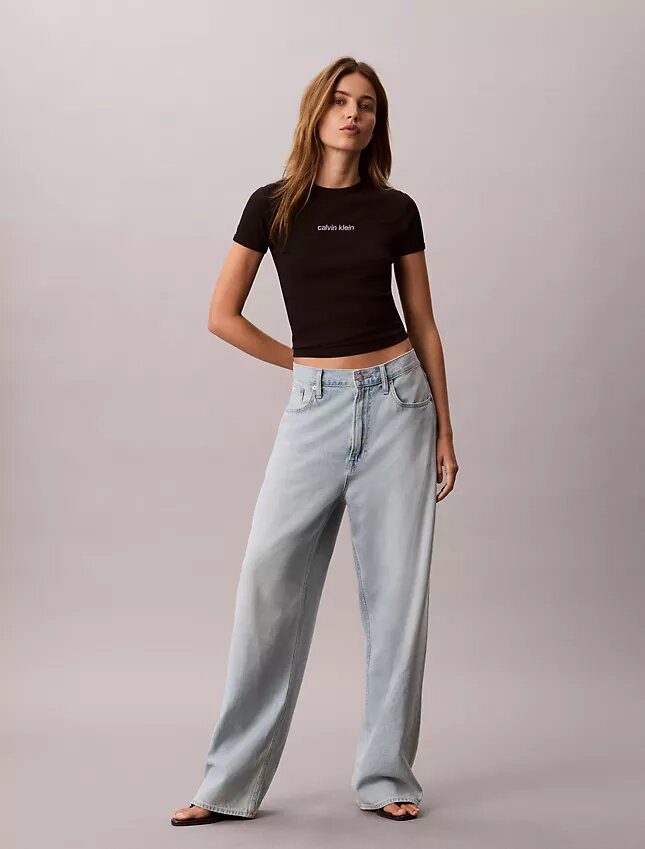 Contour Rib Logo Cropped Tee Contour Rib Logo Cropped Tee