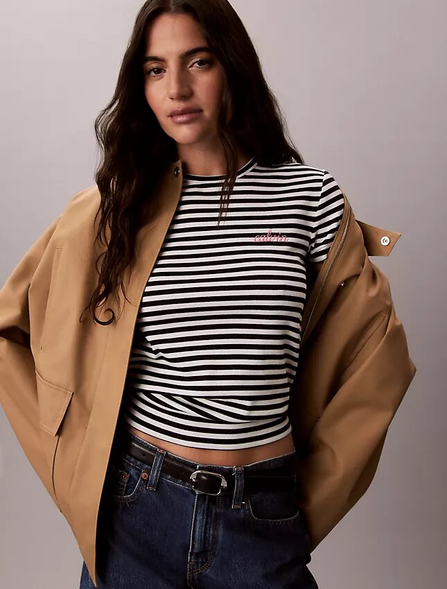 Contour Rib Logo Graphic Slim T-Shirt Contour Rib Logo Graphic Slim T-Shirt