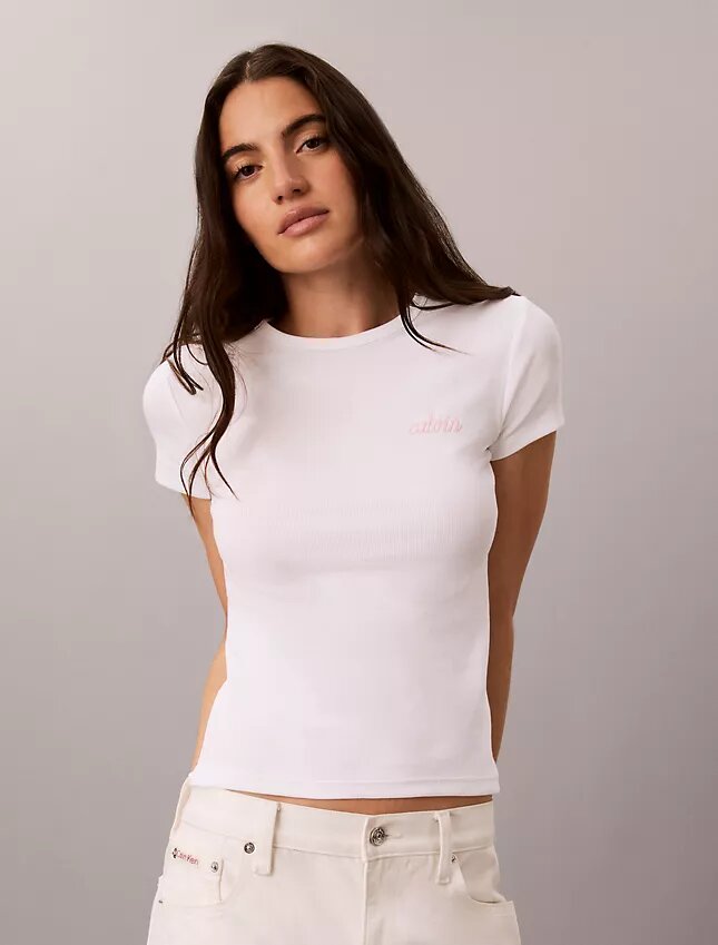 Contour Rib Logo Graphic Slim T-Shirt Contour Rib Logo Graphic Slim T-Shirt