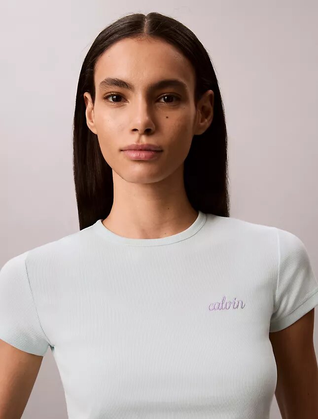 Contour Rib Logo Graphic Slim T-Shirt Contour Rib Logo Graphic Slim T-Shirt