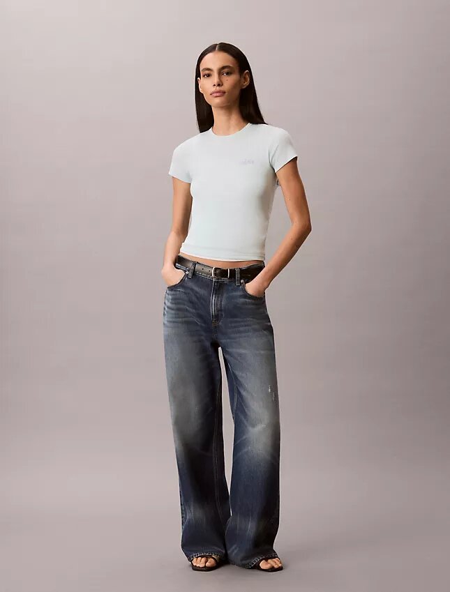 Contour Rib Logo Graphic Slim T-Shirt Contour Rib Logo Graphic Slim T-Shirt