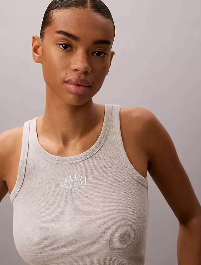 Contour Rib Logo Graphic Tank Top Contour Rib Logo Graphic Tank Top