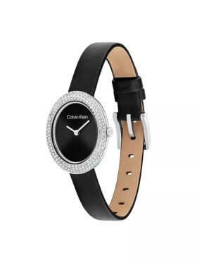 Contoured Bezel Oval Dial Leather Strap Watch Contoured Bezel Oval Dial Leather Strap Watch