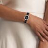 Contoured Bezel Oval Dial Leather Strap Watch Contoured Bezel Oval Dial Leather Strap Watch