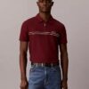 Contrast Piping Quarter Zip Polo Shirt
