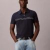 Contrast Piping Quarter Zip Polo Shirt