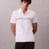 Contrast Piping Quarter Zip Polo Shirt