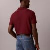 Contrast Piping Quarter Zip Polo Shirt