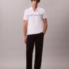 Contrast Piping Quarter Zip Polo Shirt
