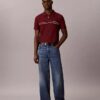Contrast Piping Quarter Zip Polo Shirt
