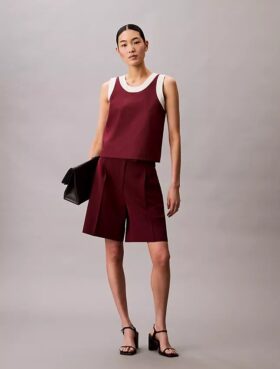 Contrast Trim Relaxed Tank Top