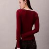 Contrast Trim Rib Cardigan